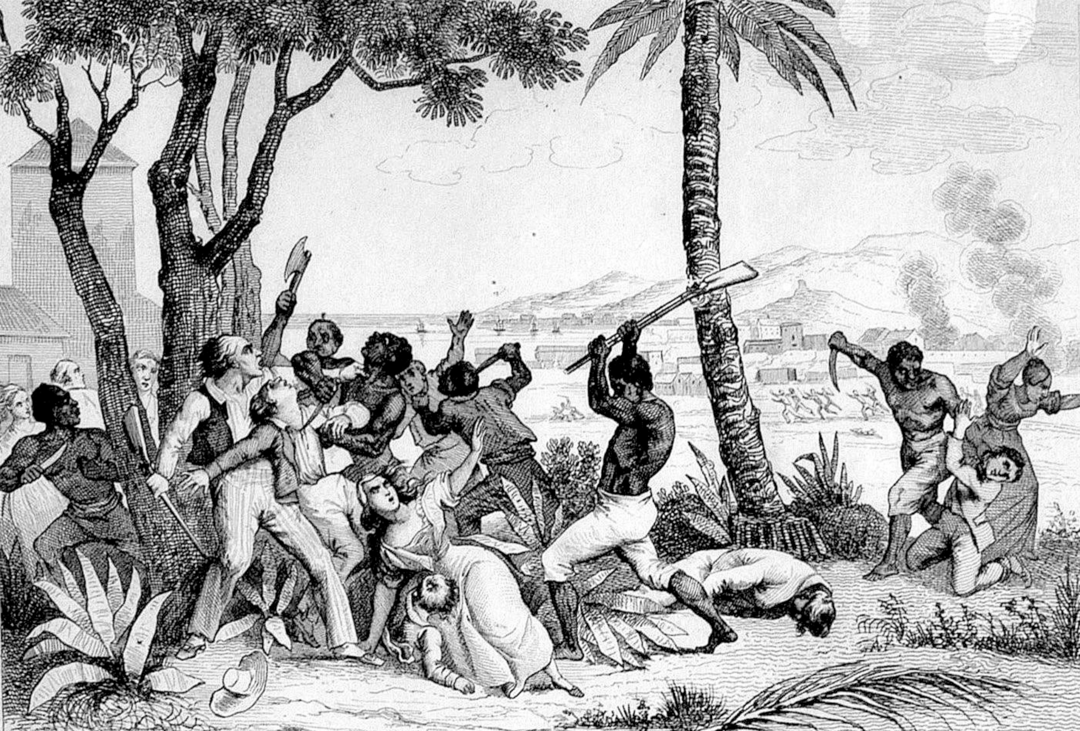 1791 rok, początek rewolucji haitańskiej: masakra białych plantatorów. Fot. Wikimedia Commons